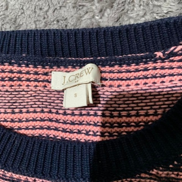 J Crew Navy Blue & Beige Striped Knit Womens Classy Sweater New - Picture 4 of 7